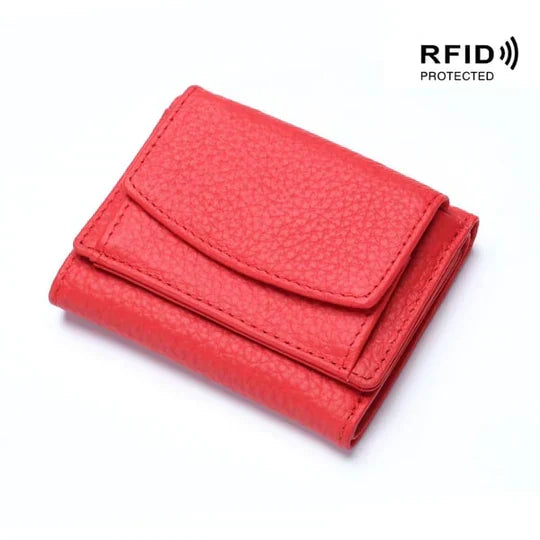 RFID Blocking Leather Wallet – Slim Card Holder for Travel