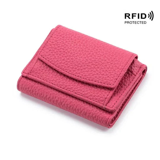 RFID Blocking Leather Wallet – Slim Card Holder for Travel