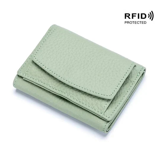 RFID Blocking Leather Wallet – Slim Card Holder for Travel