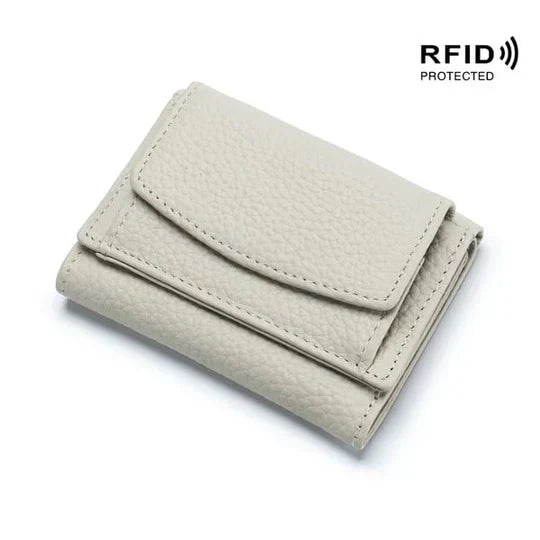 RFID Blocking Leather Wallet – Slim Card Holder for Travel