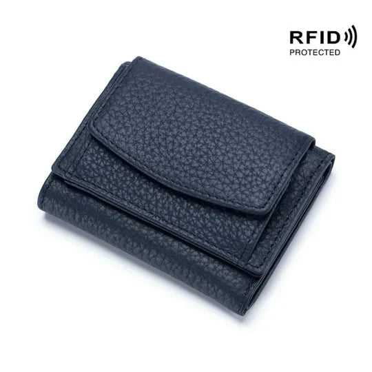 RFID Blocking Leather Wallet – Slim Card Holder for Travel