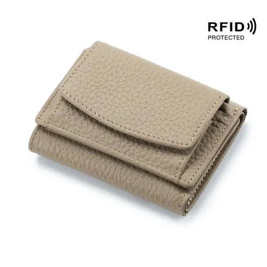 RFID Blocking Leather Wallet – Slim Card Holder for Travel