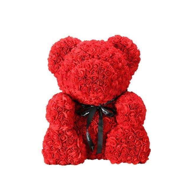 Rose Bear Valentine's Day Gift – Romantic Flower Bear for Kids & Girlfriends