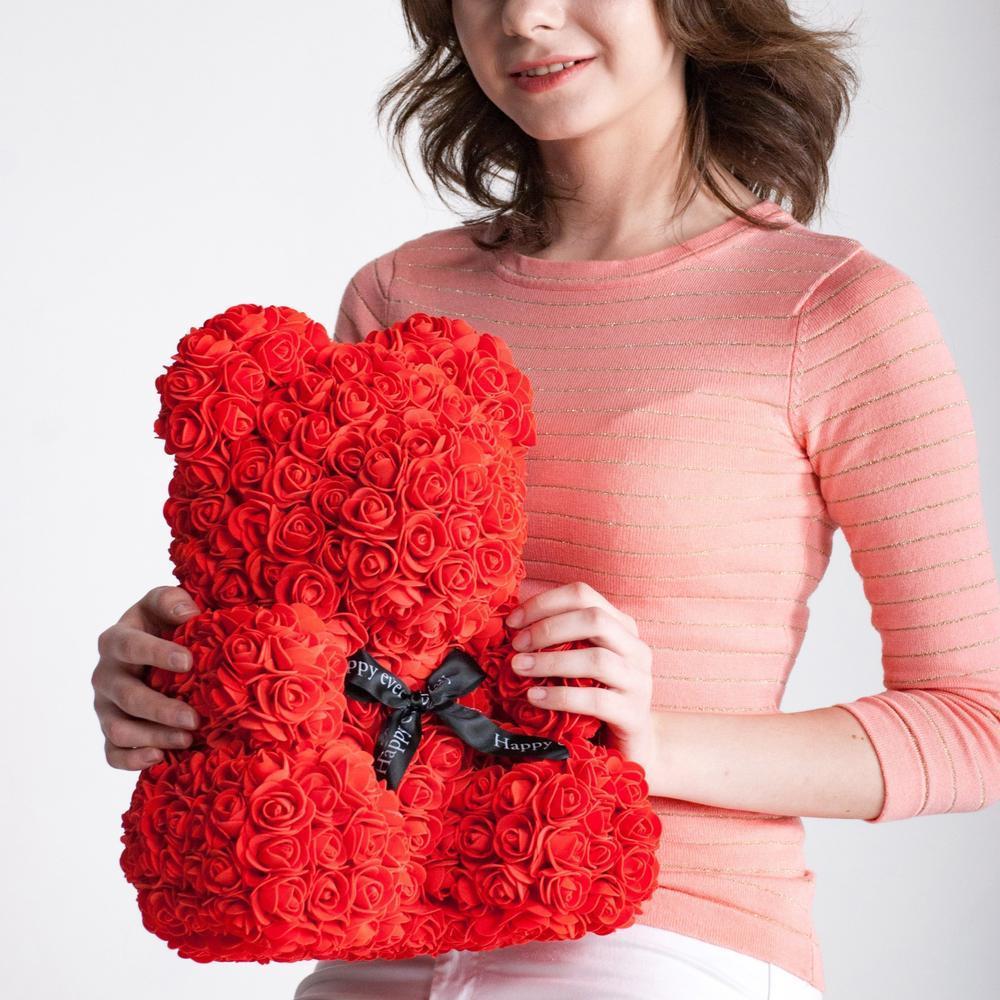 Rose Teddy Bear – Handcrafted Valentine's Day Gift