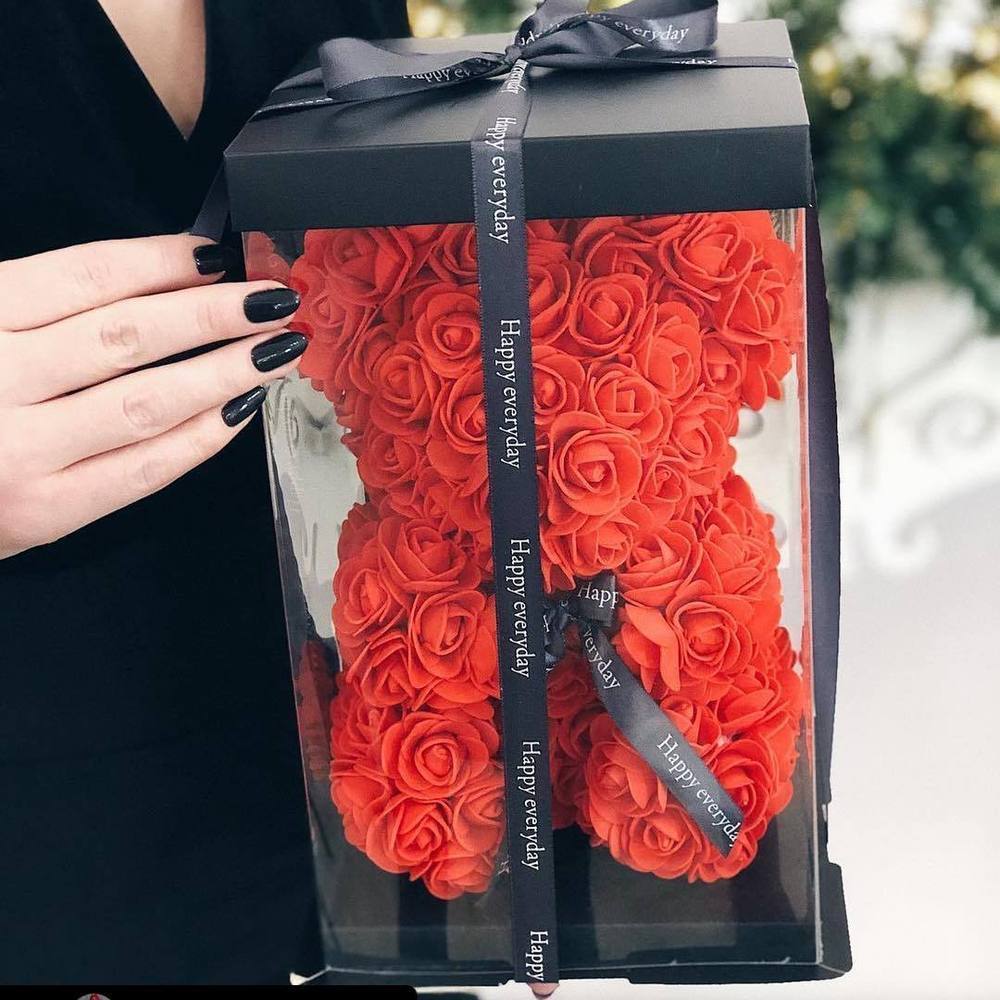 Rose Teddy Bear – Handcrafted Valentine's Day Gift