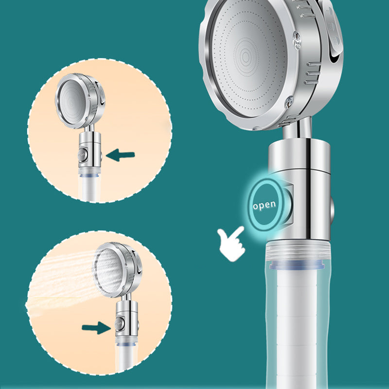 Round Brass Shower Head with Filter and Hose