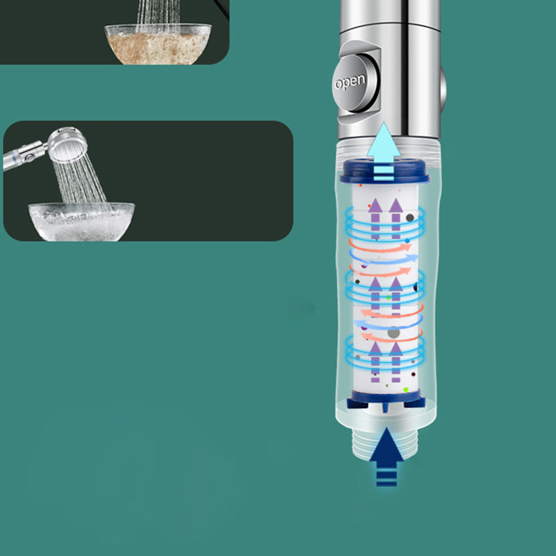 Round Brass Shower Head with Filter and Hose