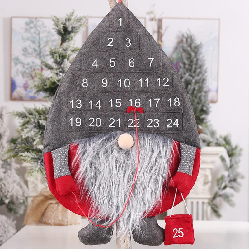 Santa Claus Advent Calendar with Pockets – Countdown to Christmas Wall Hanging