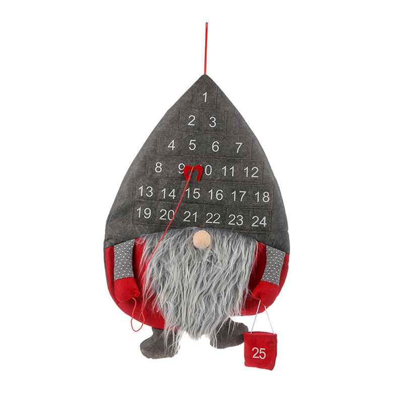 Santa Claus Advent Calendar with Pockets – Countdown to Christmas Wall Hanging