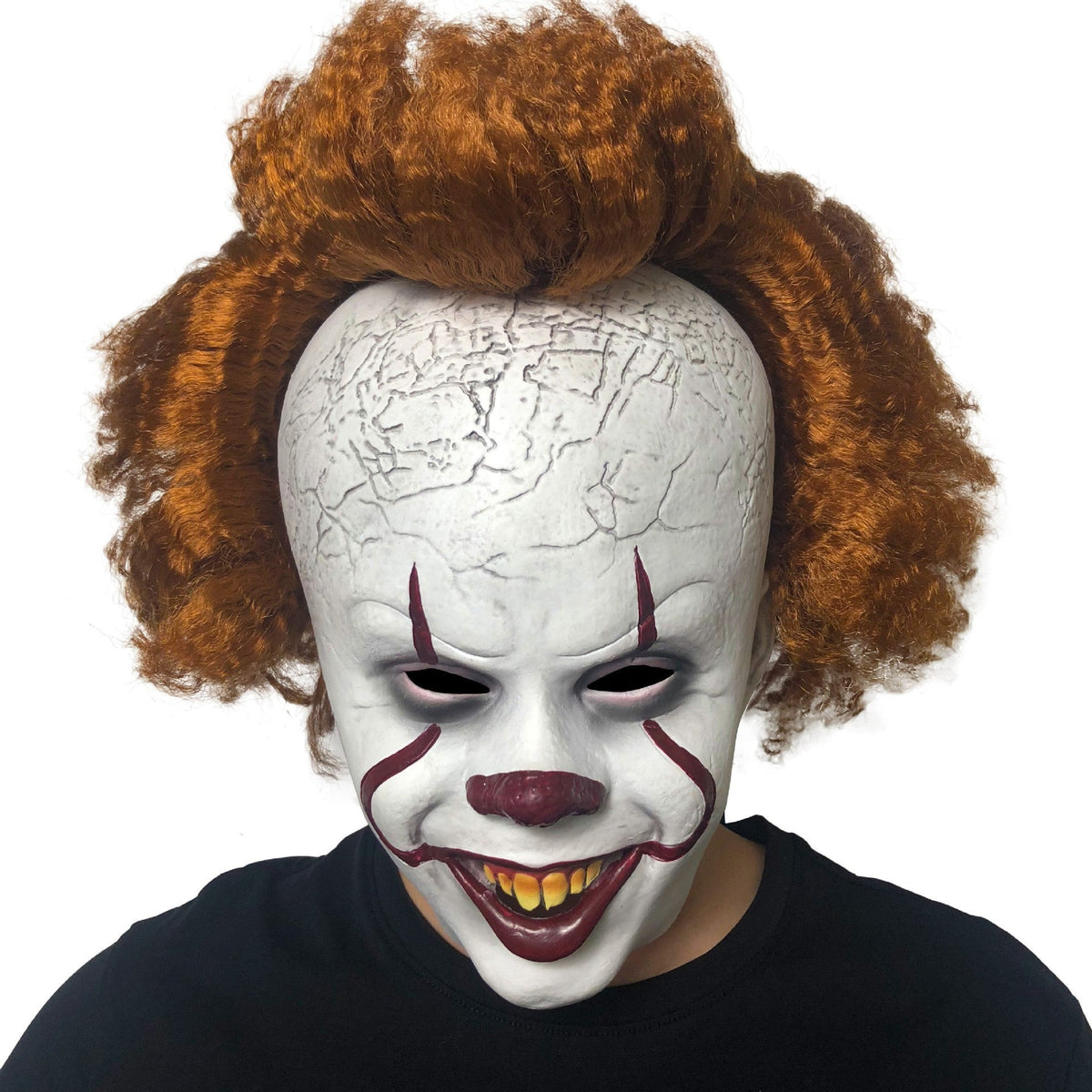 Scary Halloween mask, smiling demon horror mask in latex for adults, creepy mask for parties and cosplay, LED versions t