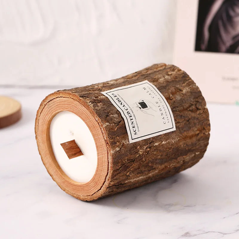 Scented Candle in Wooden Vessel – Mood-Enhancing Artisan Candle