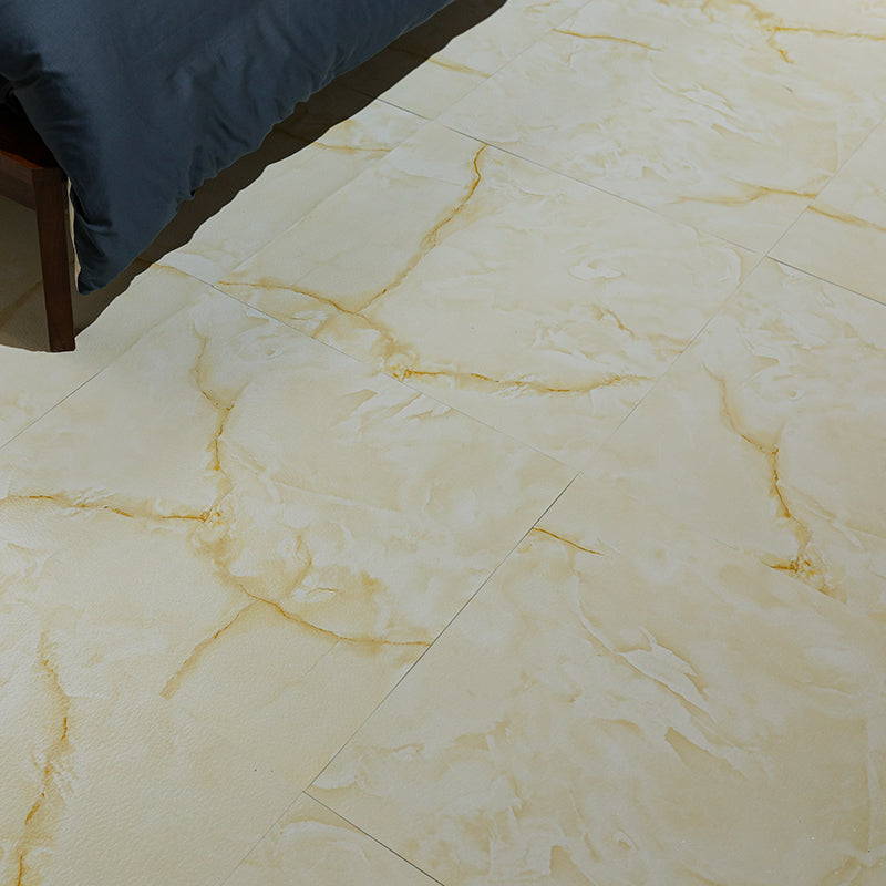 Scratch-resistant waterproof peel and stick vinyl floor tiles