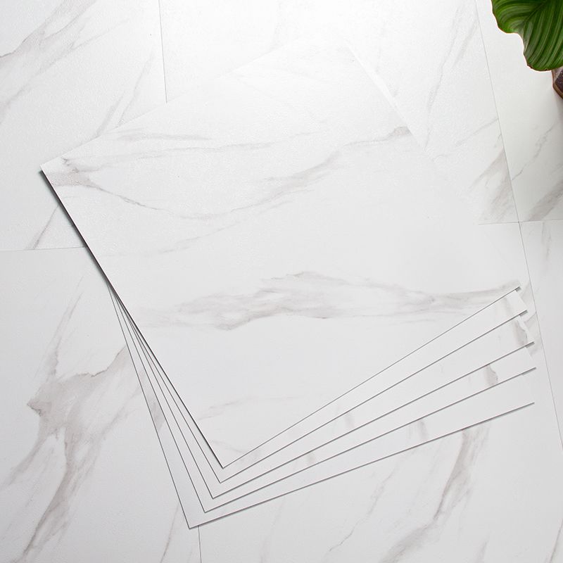 Scratch-resistant waterproof peel and stick vinyl floor tiles