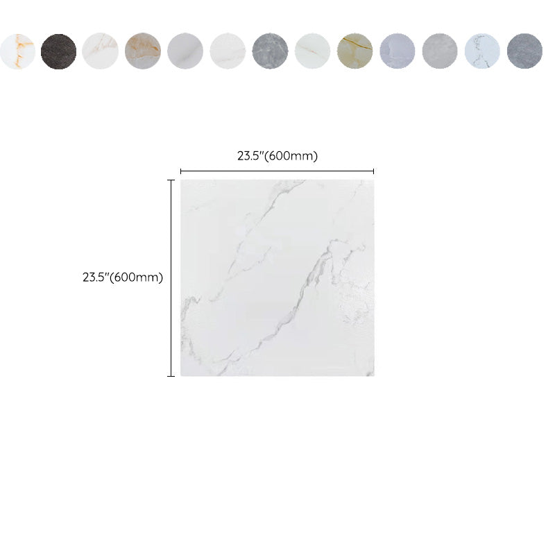 Scratch-resistant waterproof peel and stick vinyl floor tiles