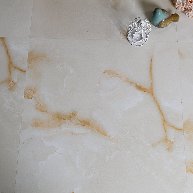 Scratch-resistant waterproof peel and stick vinyl floor tiles