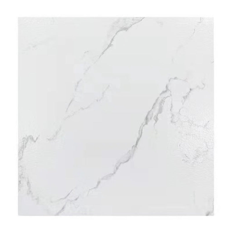 Scratch-resistant waterproof peel and stick vinyl floor tiles