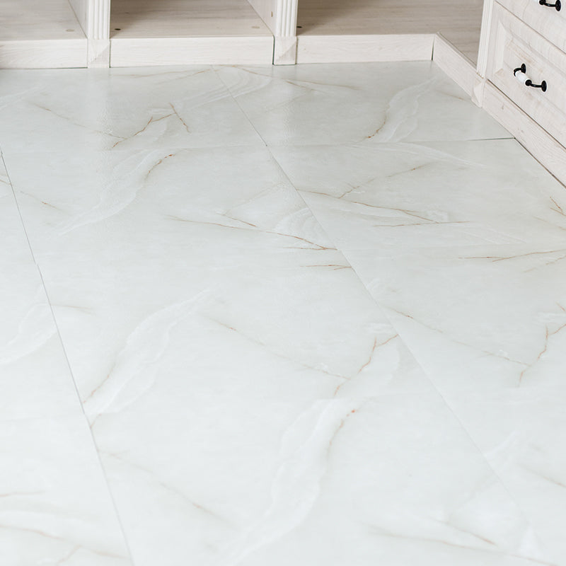 Scratch-resistant waterproof peel and stick vinyl floor tiles