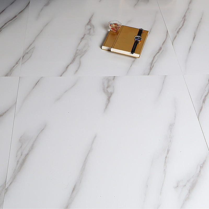 Scratch-resistant waterproof peel and stick vinyl floor tiles