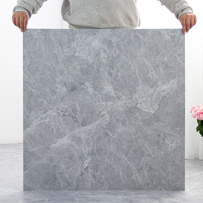 Scratch-resistant waterproof peel and stick vinyl floor tiles