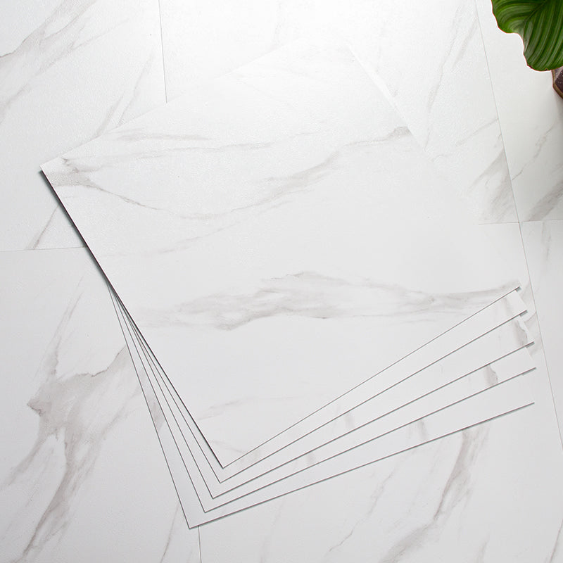 Scratch-resistant waterproof peel and stick vinyl floor tiles