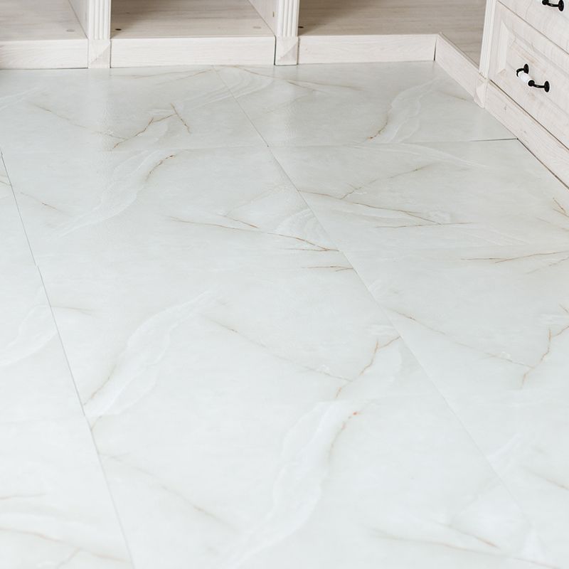 Scratch-resistant waterproof peel and stick vinyl floor tiles