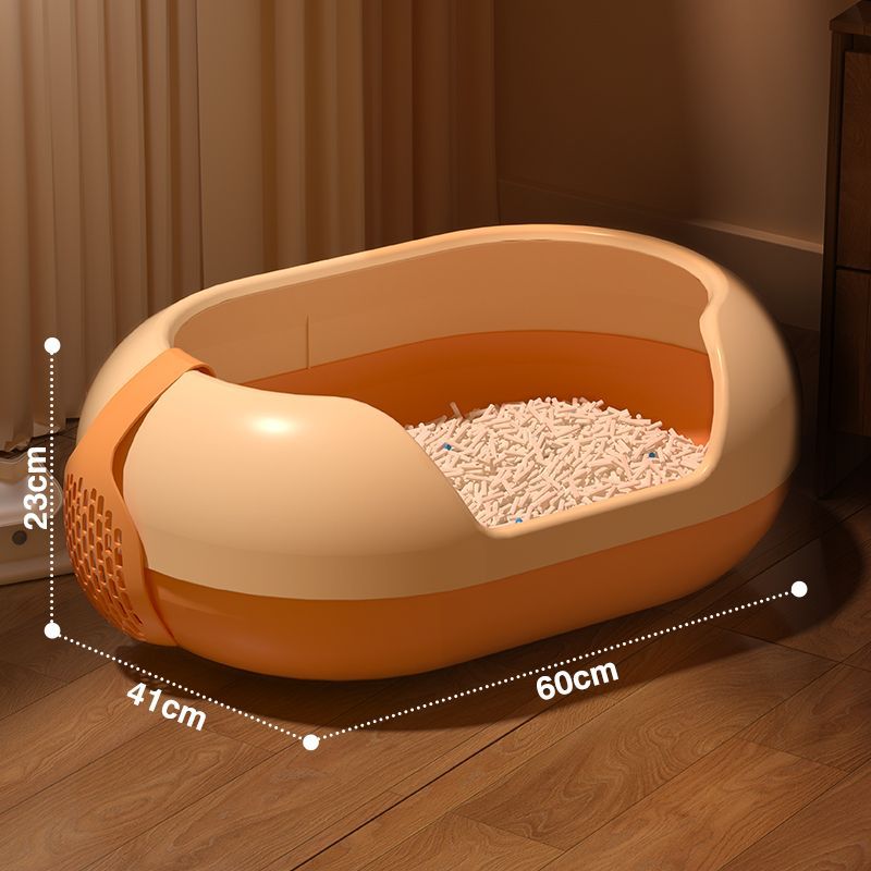 Semi-Open Cat Litter Box – 13.8" Wide