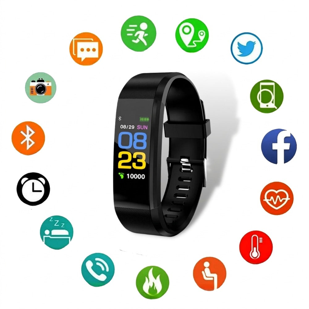 Senior Smartwatch with Heart Rate & Blood Pressure Monitoring