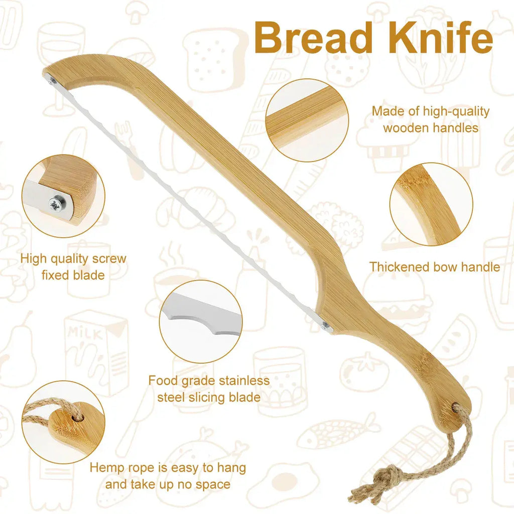 Serrated Bread Knife with Wooden Handle