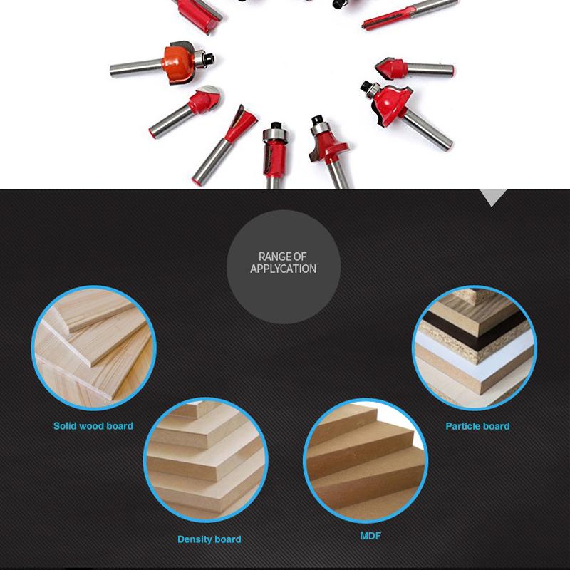Shank Woodworking Router Bit Set