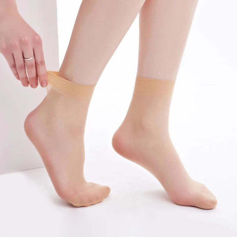 Sheer Ankle Socks for Women (10 Pairs)