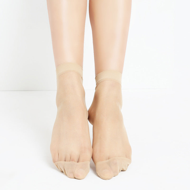 Sheer Ankle Socks for Women (10 Pairs)