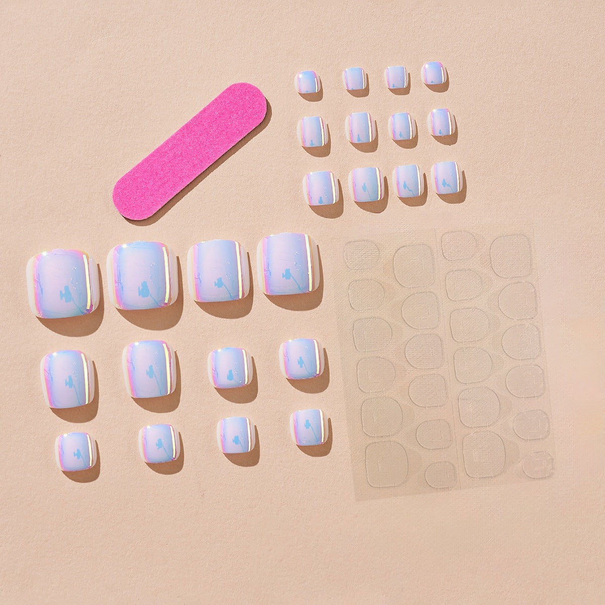 Shimmering Acrylic Press-On Nail Set