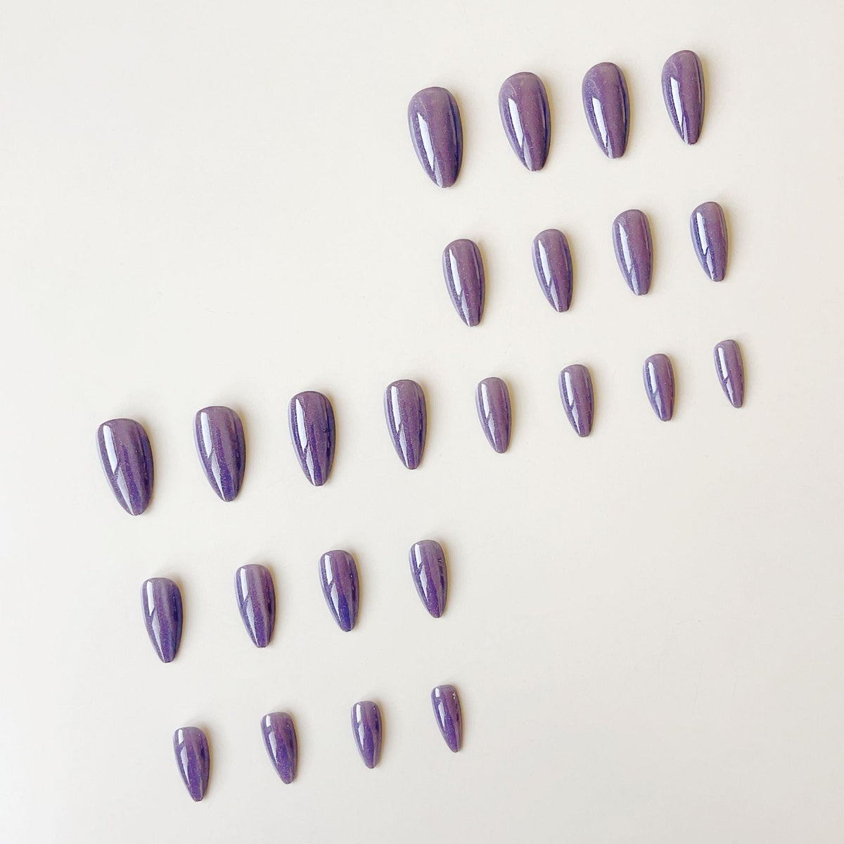Shimmering Nail Extension Set with Elegant Tips