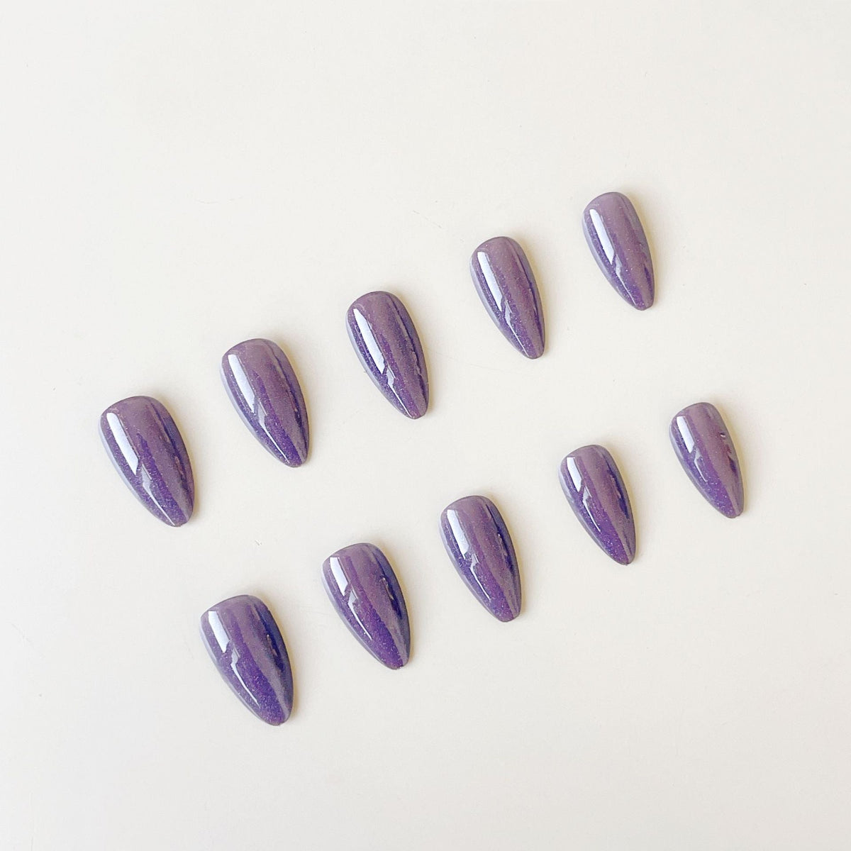 Shimmering Nail Extension Set with Elegant Tips