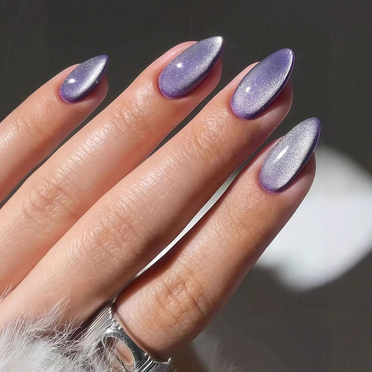 Shimmering Nail Extension Set with Elegant Tips