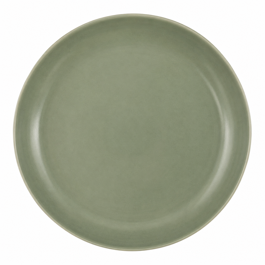 Shopaverly Sage Green Ceramic Dinner Plate – Elegant Modern Tableware