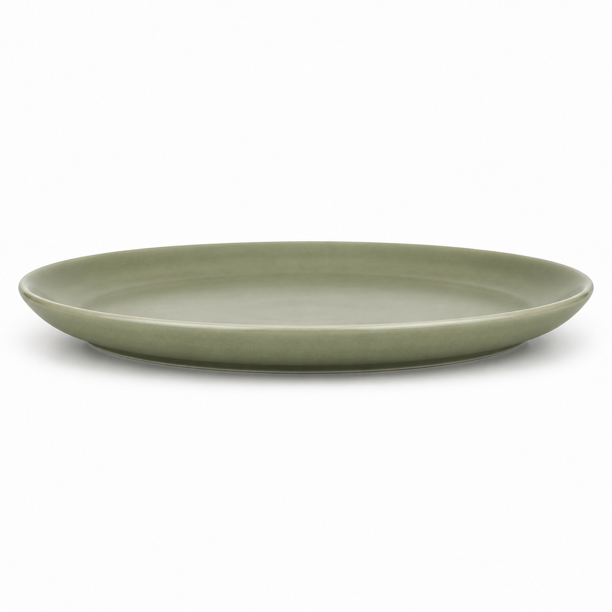 Shopaverly Sage Green Ceramic Dinner Plate – Elegant Modern Tableware