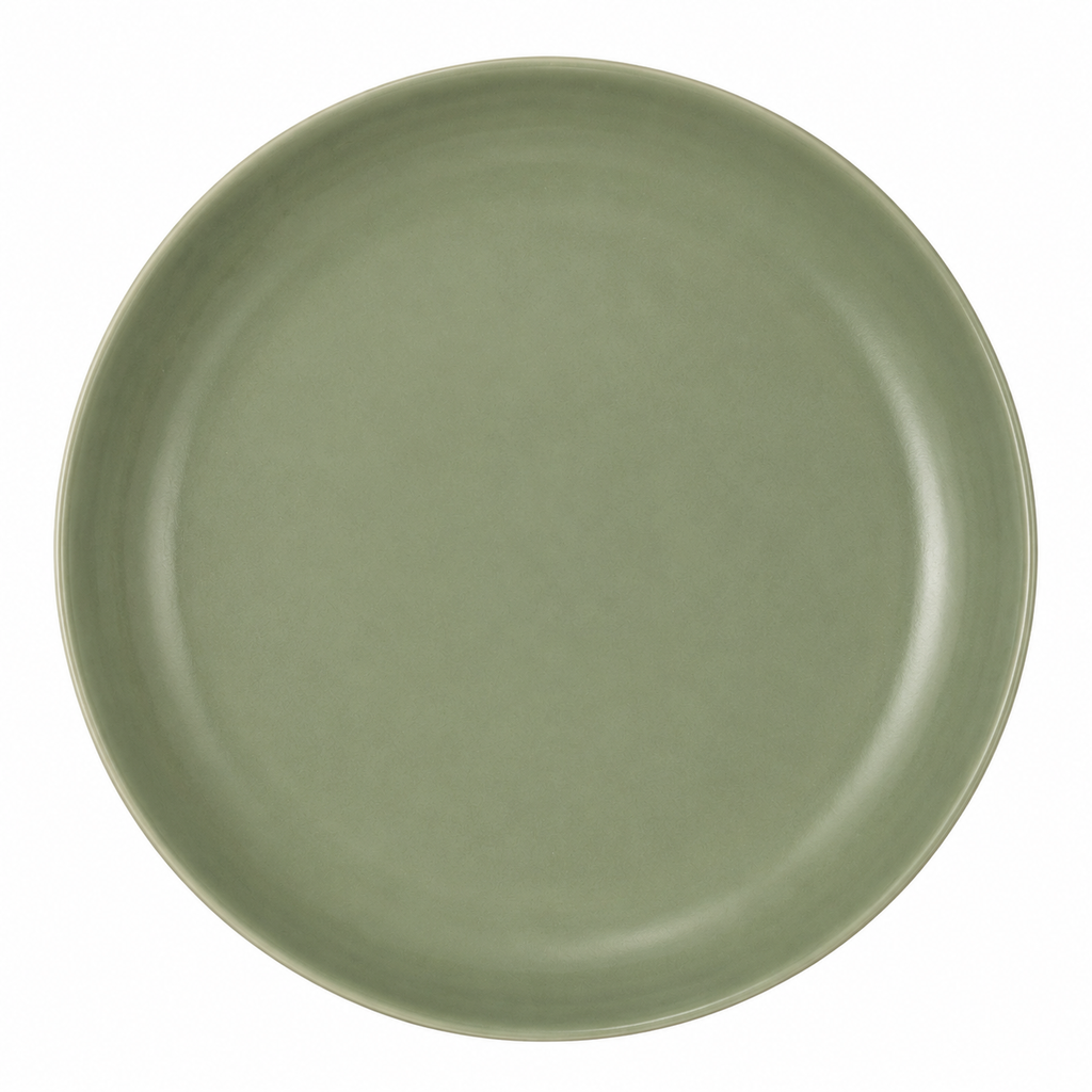 Shopaverly Sage Green Ceramic Dinner Plate – Elegant Modern Tableware