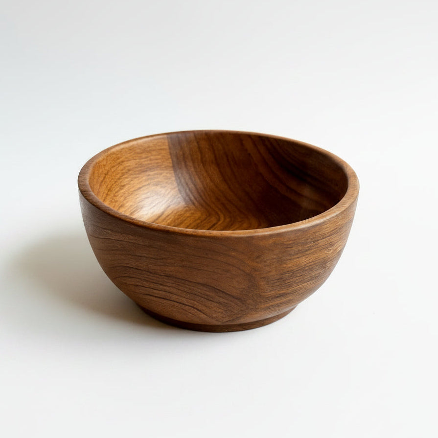 Shopaverly Walnut Wood Bowl Matte Finish