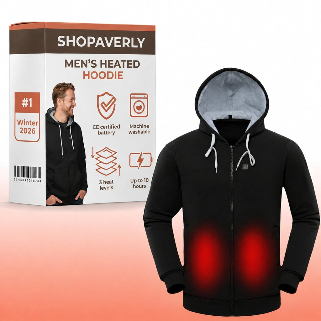 Shopaverly X Men's Heated Hoodie – 3 Heating Zones, Waterproof