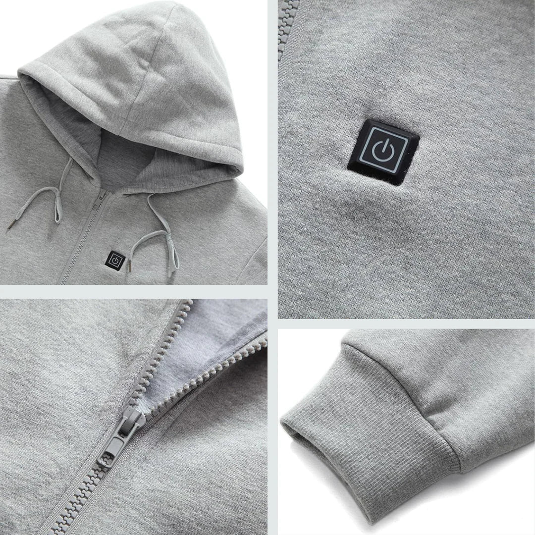 Shopaverly X Men's Heated Hoodie – 3 Heating Zones, Waterproof