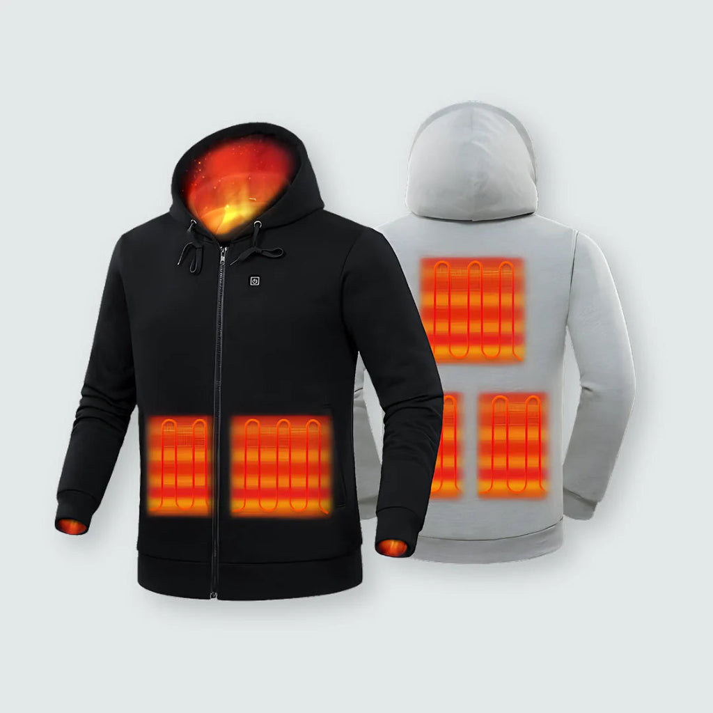 Shopaverly X Men's Heated Hoodie – 3 Heating Zones, Waterproof
