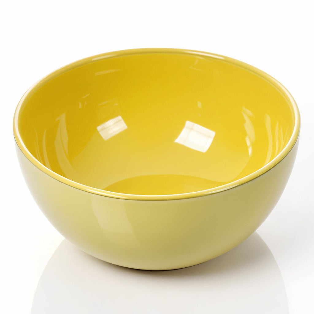 SHOPAVERLY Yellow Semi-Matte Ceramic Bowl