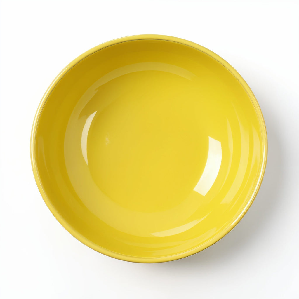 SHOPAVERLY Yellow Semi-Matte Ceramic Bowl