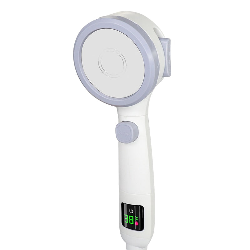 Shower Head with Built-In Temperature Display