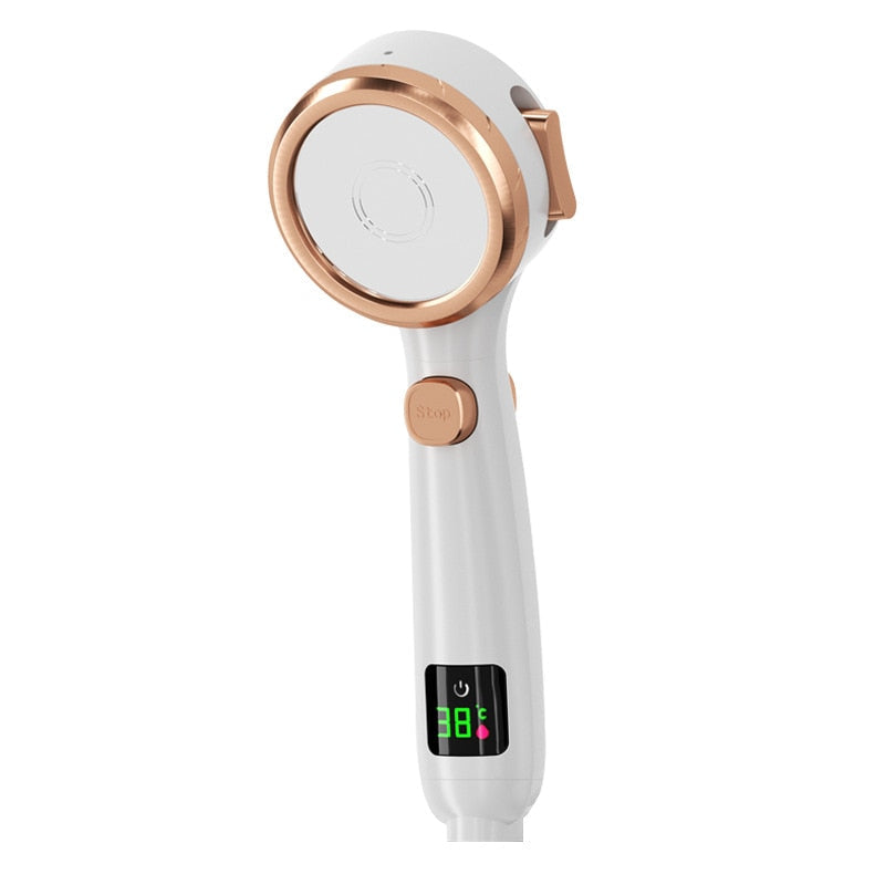 Shower Head with Built-In Temperature Display