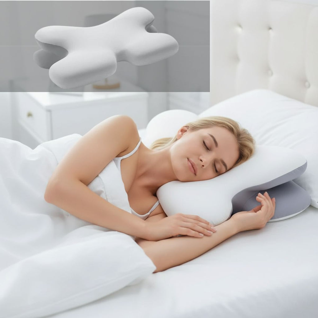 Side Sleeper Pillow – Ergonomic Memory Foam for Neck Pain Relief & Comfortable Sleep