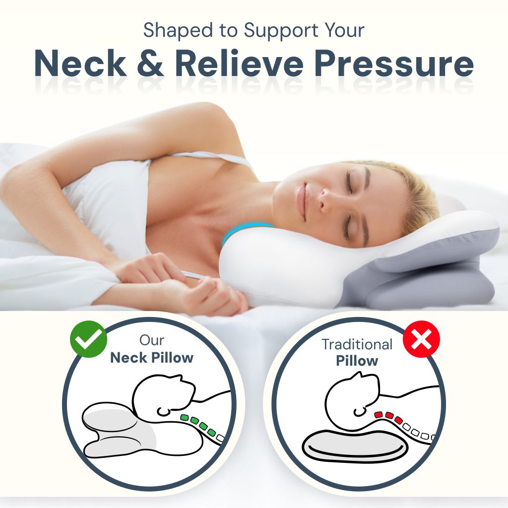 Side Sleeper Pillow – Ergonomic Memory Foam for Neck Pain Relief & Comfortable Sleep