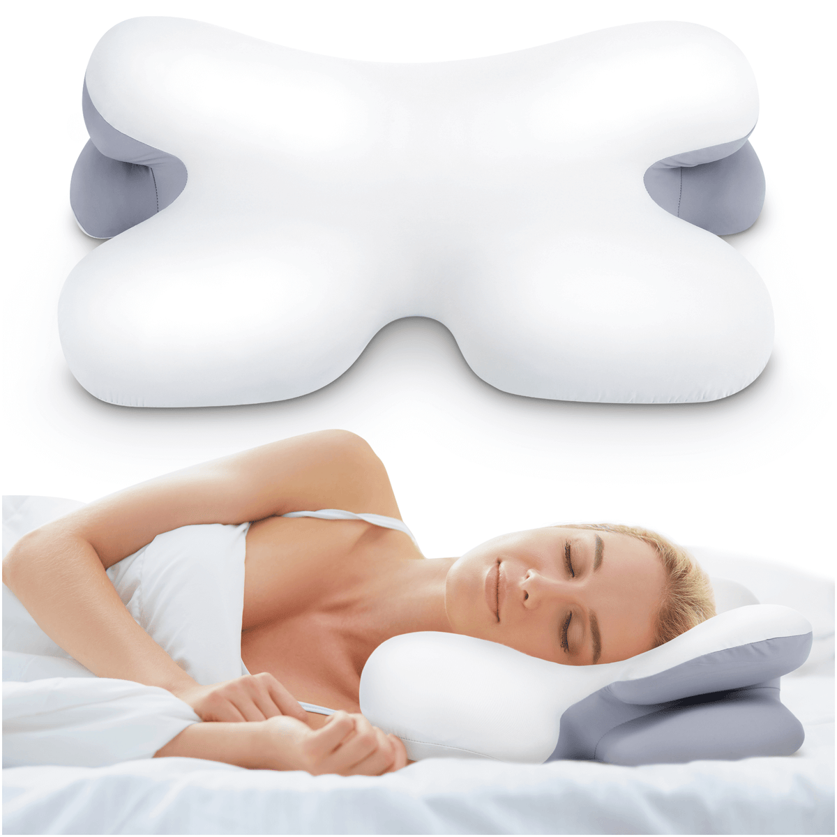 Side Sleeper Pillow – Ergonomic Memory Foam for Neck Pain Relief & Comfortable Sleep