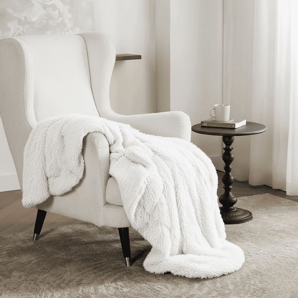 SilkFuria luxurious faux fur blanket with silky touch